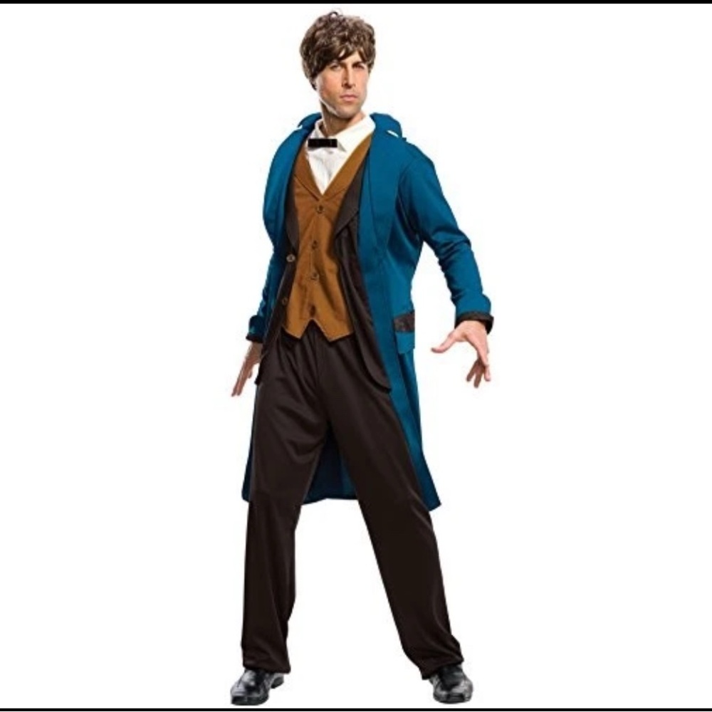 Newt Scamander Adult Men’s Size L Blue & Brown Rubie’s Halloween Costume NWT